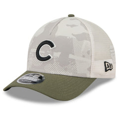 Chicago Cubs 2025 Armed Forces Day 9FORTY M-Crown A-Frame Adjustable Hat Light Beige/Olive