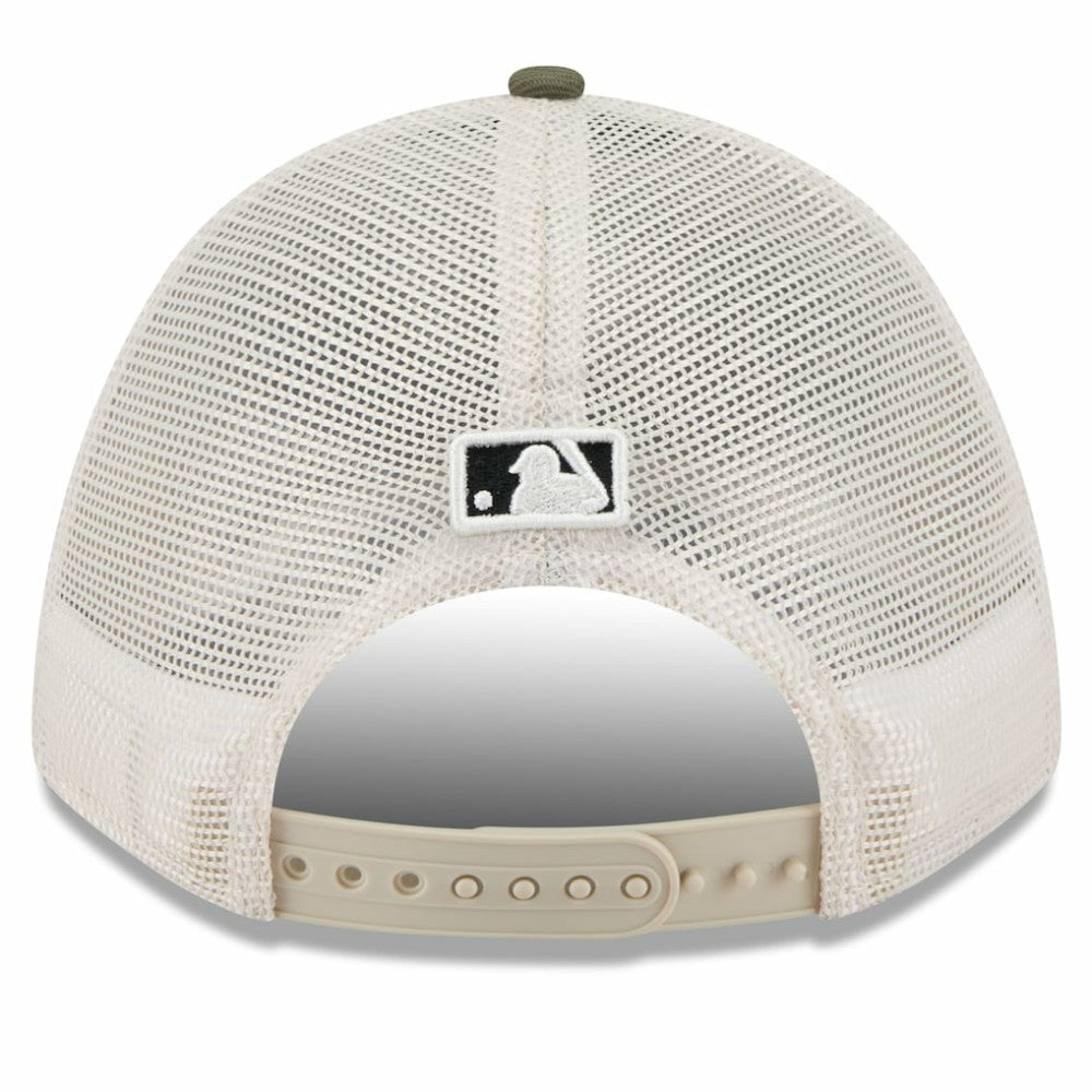 Houston Astros 2025 Armed Forces Day 9FORTY M-Crown A-Frame Adjustable Hat Light Beige/Olive