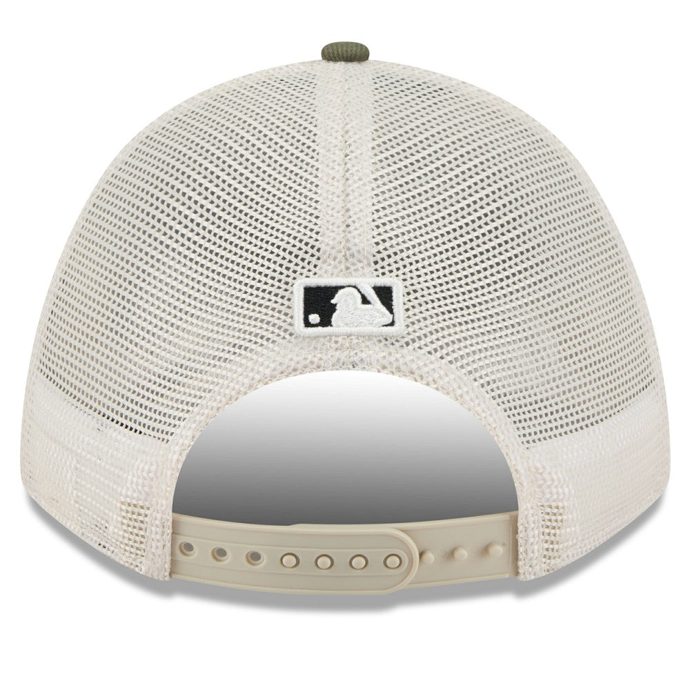 Los Angeles Angels 2025 Armed Forces Day 9FORTY M-Crown A-Frame Adjustable Hat Light Beige/Olive