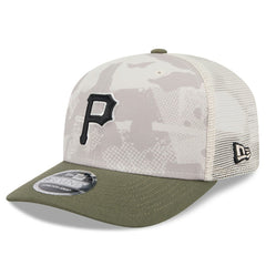 Pittsburgh Pirates 2025 Armed Forces Day 9SEVENTY Stretch-Snap Hat Light Beige/Olive
