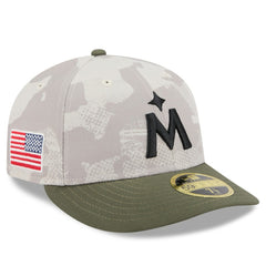 Minnesota Twins 2025 Armed Forces Day Low Profile 59FIFTY Fitted Hat Light Beige/Olive