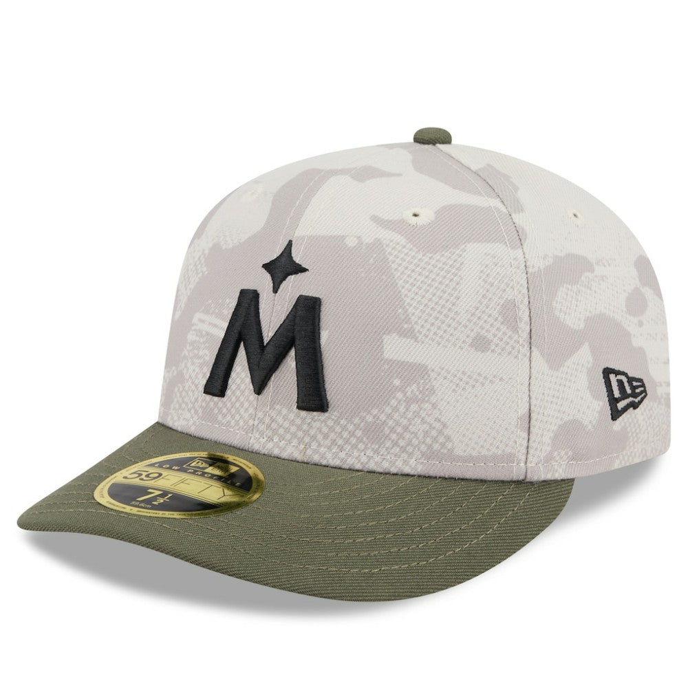 Minnesota Twins 2025 Armed Forces Day Low Profile 59FIFTY Fitted Hat Light Beige/Olive