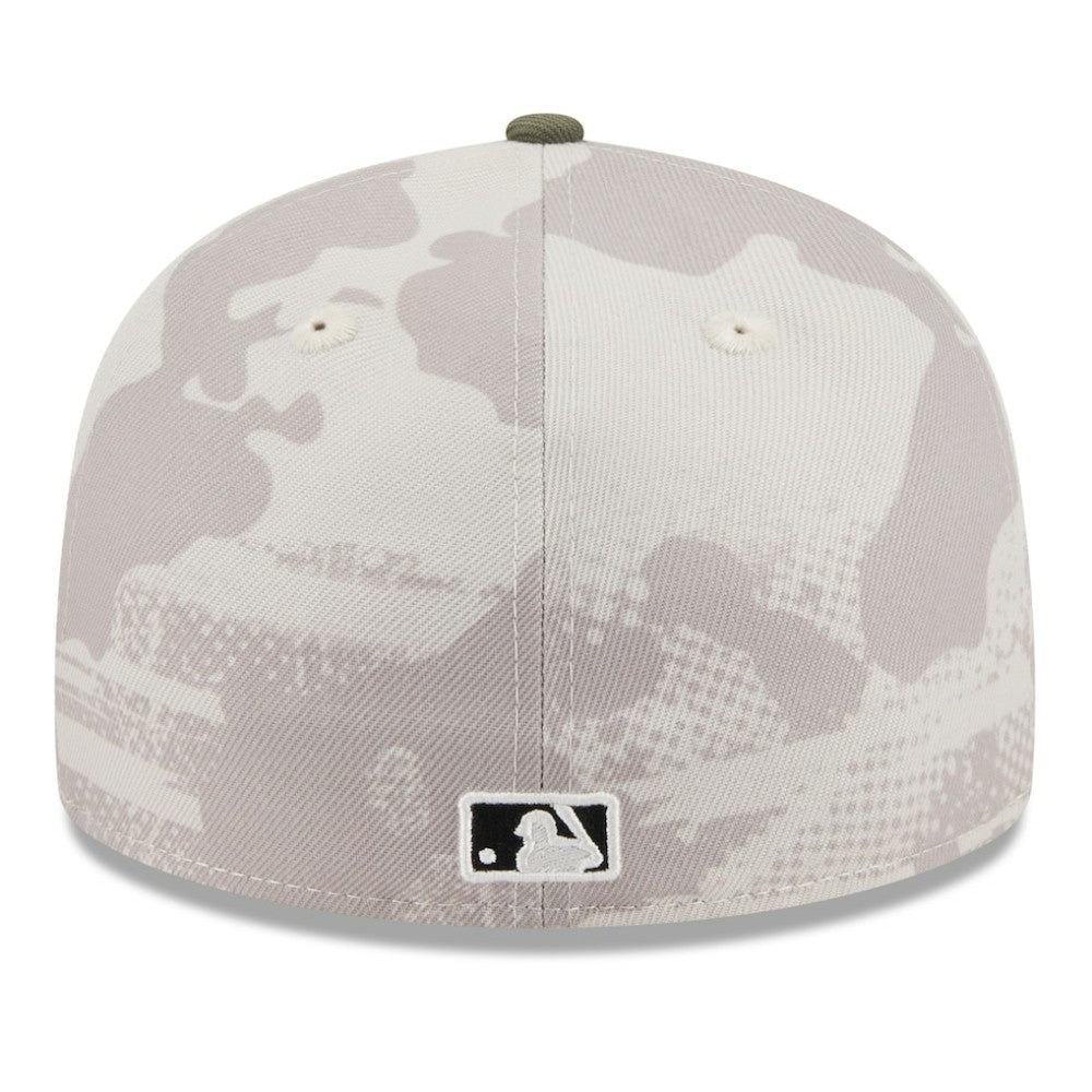 Athletics 2025 Armed Forces Day Low Profile 59FIFTY Fitted Hat Light Beige/Olive