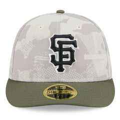 San Francisco Giants 2025 Armed Forces Day Low Profile 59FIFTY Fitted Hat Light Beige/Olive