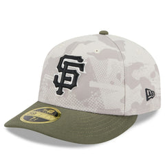 San Francisco Giants 2025 Armed Forces Day Low Profile 59FIFTY Fitted Hat Light Beige/Olive