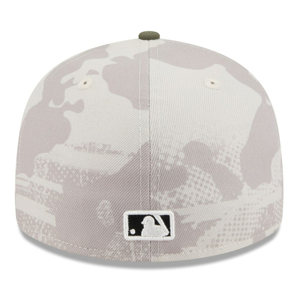 Toronto Blue Jays 2025 Armed Forces Day Low Profile 59FIFTY Fitted Hat Light Beige/Olive