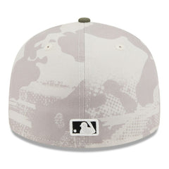 Toronto Blue Jays 2025 Armed Forces Day Low Profile 59FIFTY Fitted Hat Light Beige/Olive