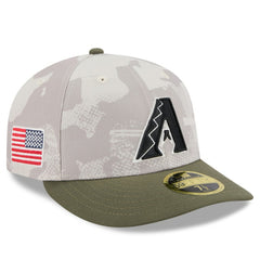 Arizona Diamondbacks 2025 Armed Forces Day Low Profile 59FIFTY Fitted Hat Light Beige/Olive