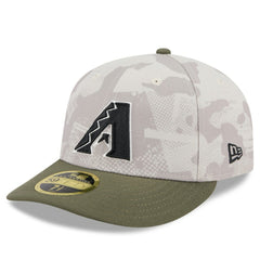 Arizona Diamondbacks 2025 Armed Forces Day Low Profile 59FIFTY Fitted Hat Light Beige/Olive