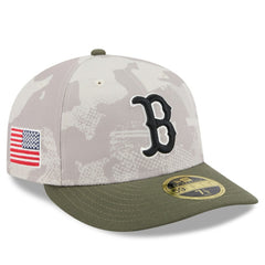 Boston Red Sox 2025 Armed Forces Day Low Profile 59FIFTY Fitted Hat Light Beige/Olive