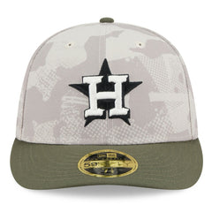 Houston Astros 2025 Armed Forces Day Low Profile 59FIFTY Fitted Hat Light Beige/Olive