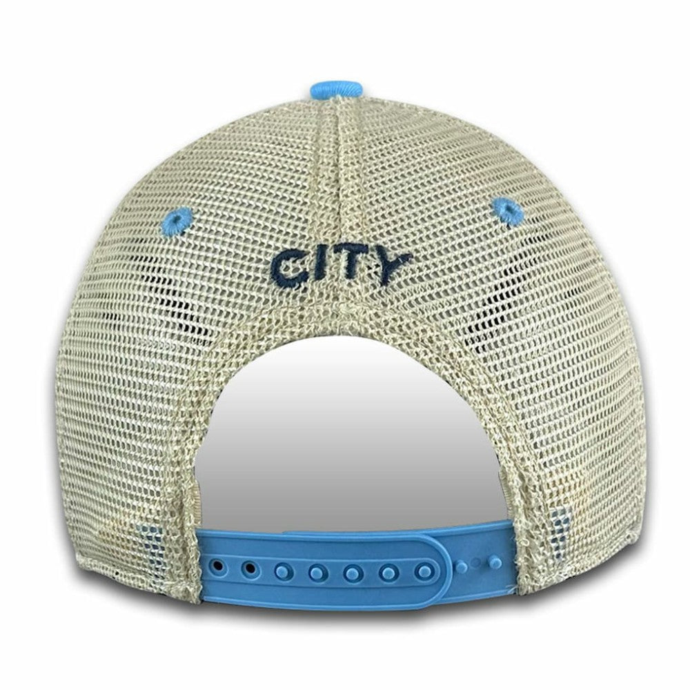 Manchester City 1863FC Mono Badge Vintage Trucker Adjustable Hat - Sky Blue online