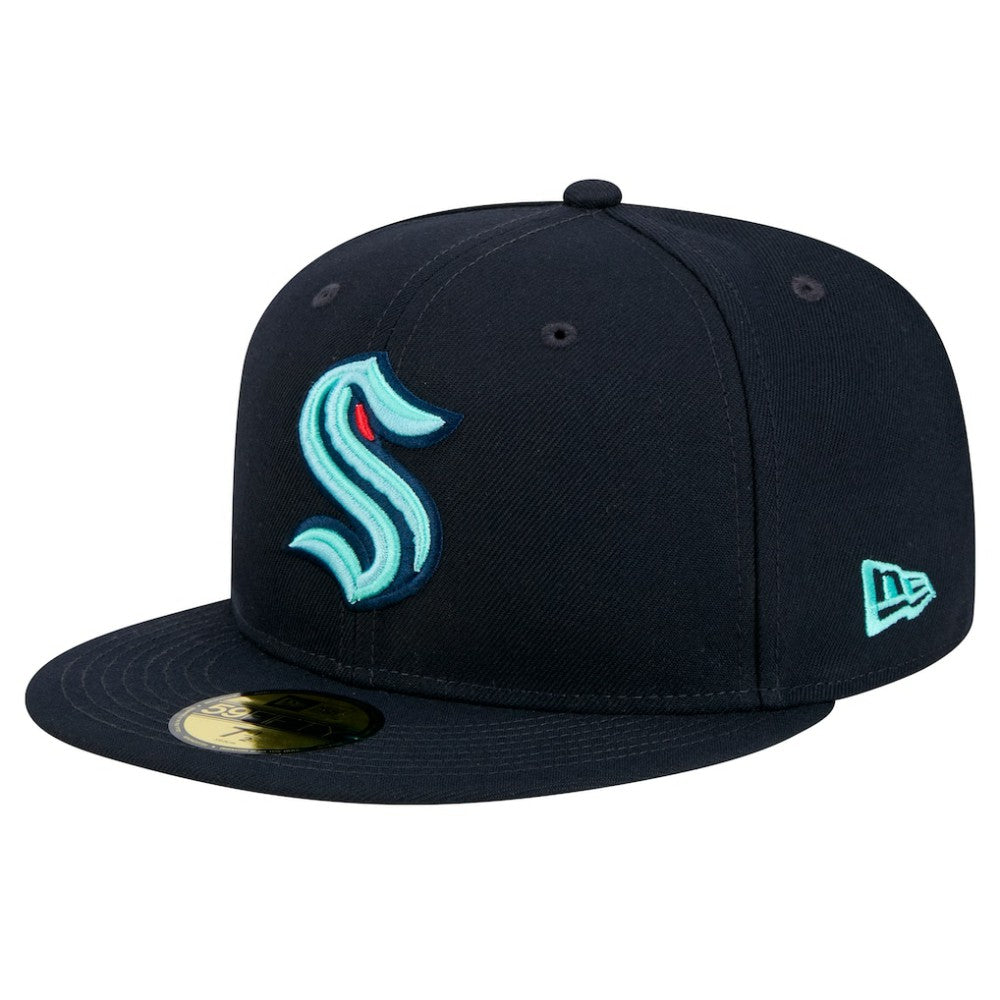 Seattle Kraken New Era Core 59FIFTY Fitted Hat - Navy Hats