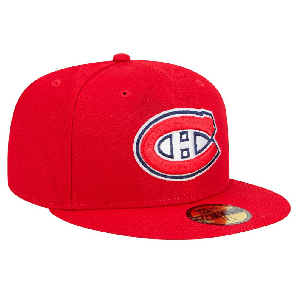 Montreal Canadiens New Era Core 59FIFTY Fitted Hat - Red Hats