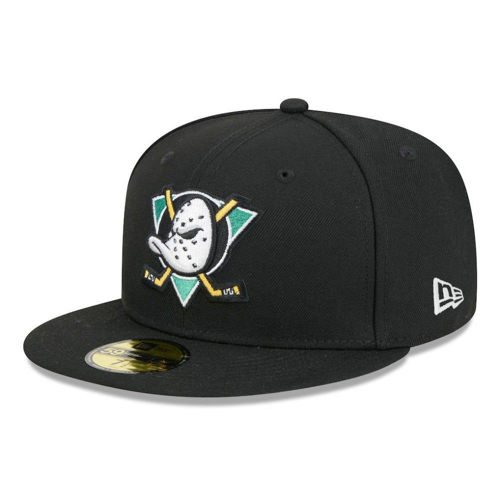 Anaheim Ducks New Era Core 59FIFTY Fitted Hat - Black Hats