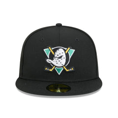 Anaheim Ducks New Era Core 59FIFTY Fitted Hat - Black Hats
