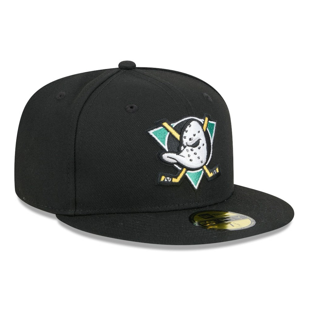 Anaheim Ducks New Era Core 59FIFTY Fitted Hat - Black Hats