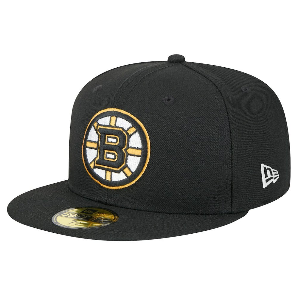 Boston Bruins New Era Core 59FIFTY Fitted Hat - Black Hats
