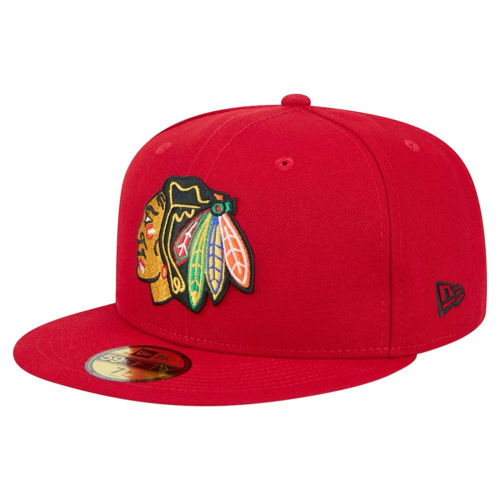 Chicago Blackhawks New Era Core 59FIFTY Fitted Hat - Red Hats