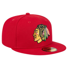 Chicago Blackhawks New Era Core 59FIFTY Fitted Hat - Red Hats