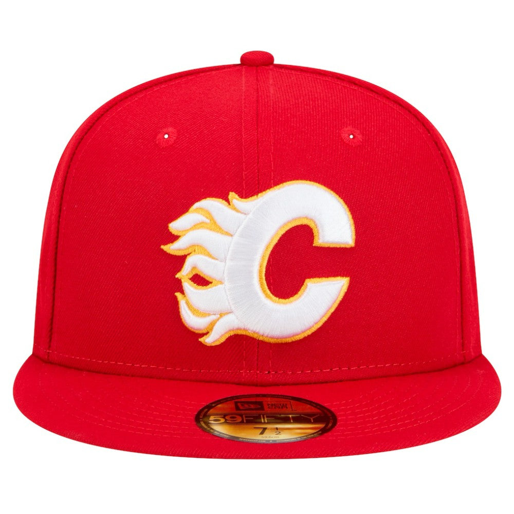 Calgary Flames New Era Core 59FIFTY Fitted Hat - Red Hats