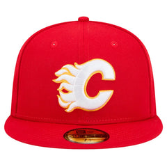 Calgary Flames New Era Core 59FIFTY Fitted Hat - Red Hats