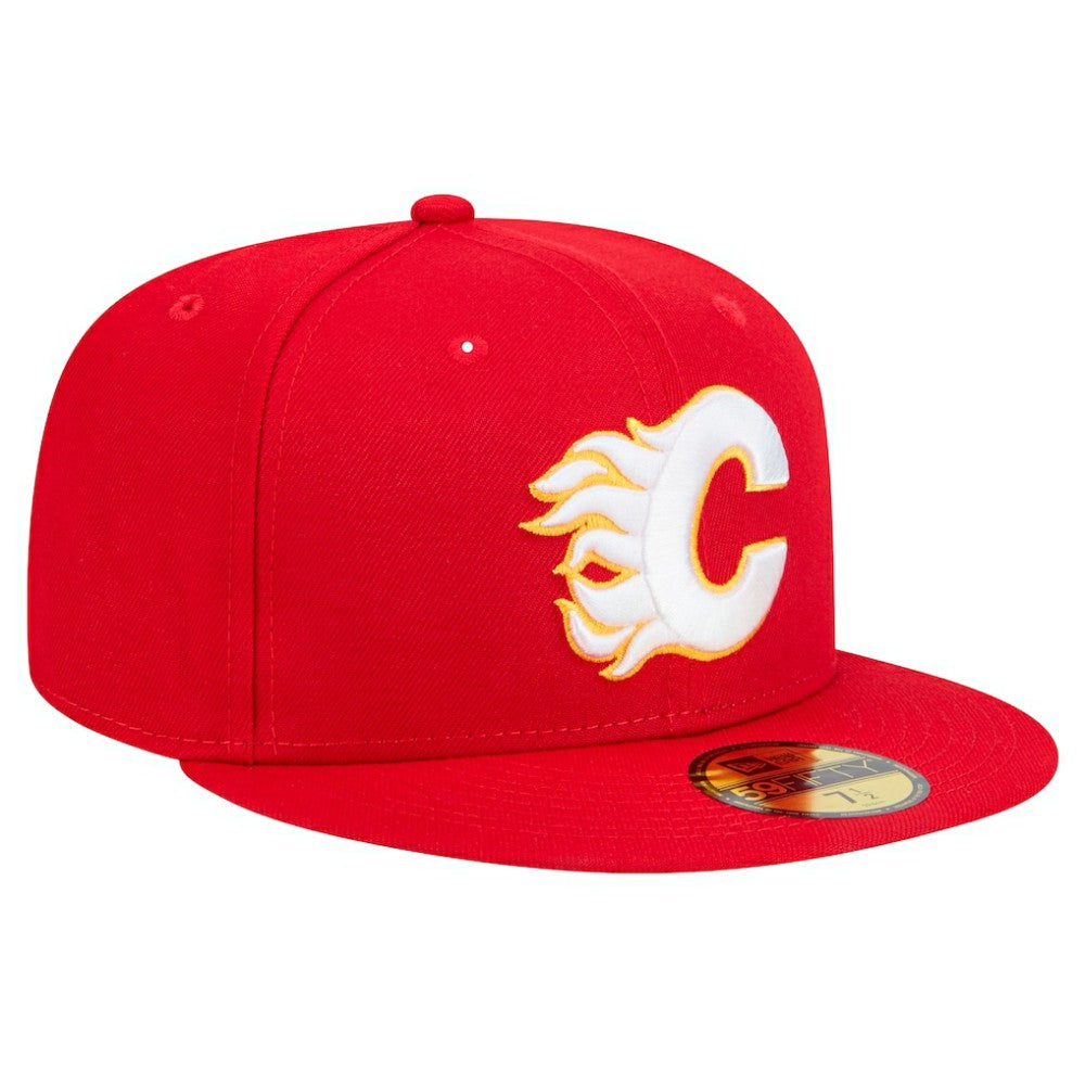 Calgary Flames New Era Core 59FIFTY Fitted Hat - Red Hats
