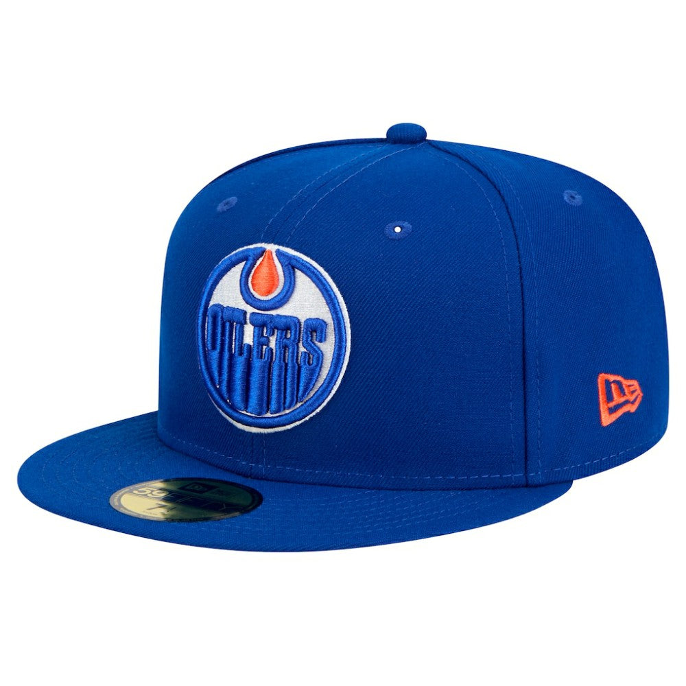 Edmonton Oilers New Era Core 59FIFTY Fitted Hat - Royal Hats
