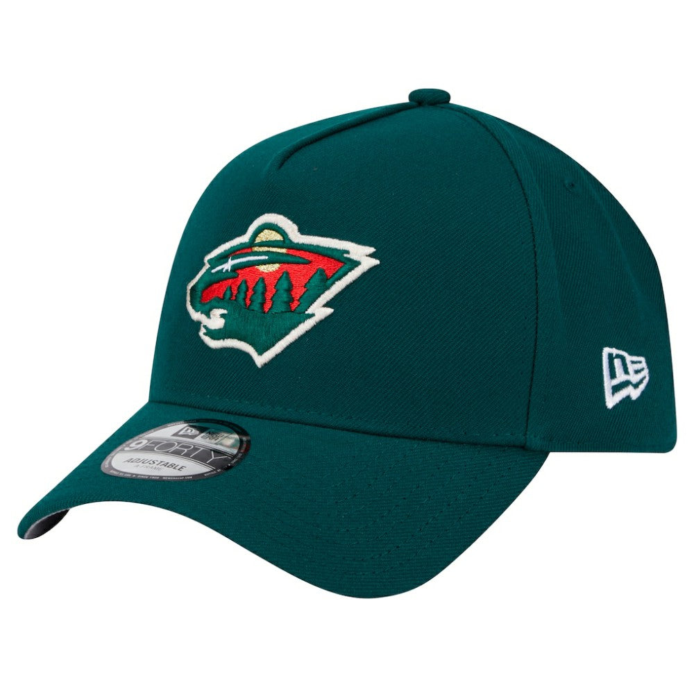 Minnesota Wild New Era Core A-Frame 9FORTY Adjustable Hat - Green Hats