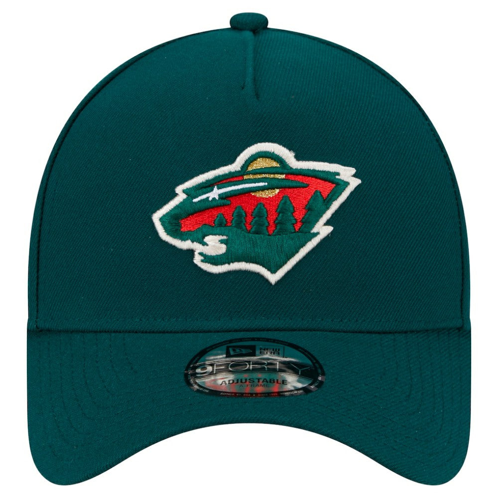 Minnesota Wild New Era Core A-Frame 9FORTY Adjustable Hat - Green Hats