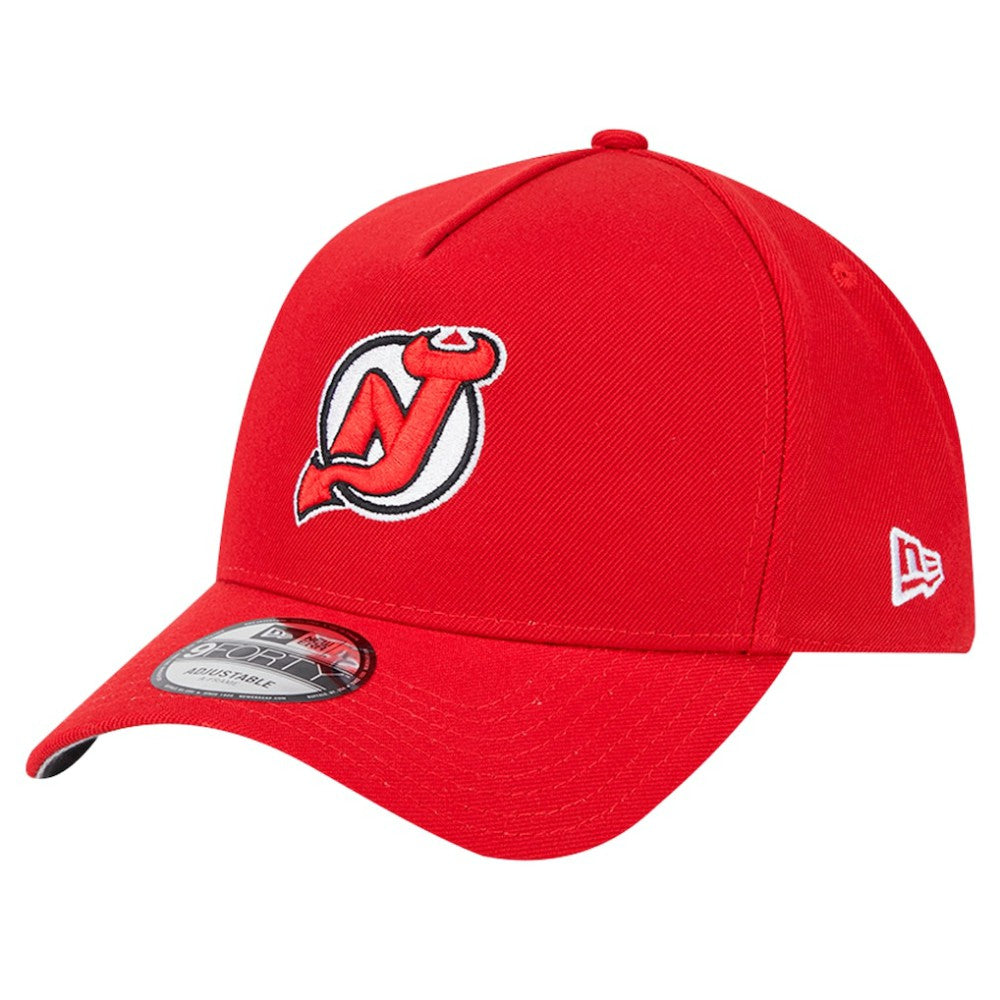 New Jersey Devils New Era Core A-Frame 9FORTY Adjustable Hat - Red Jerseys
