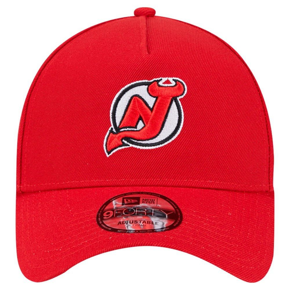 New Jersey Devils New Era Core A-Frame 9FORTY Adjustable Hat - Red Jerseys