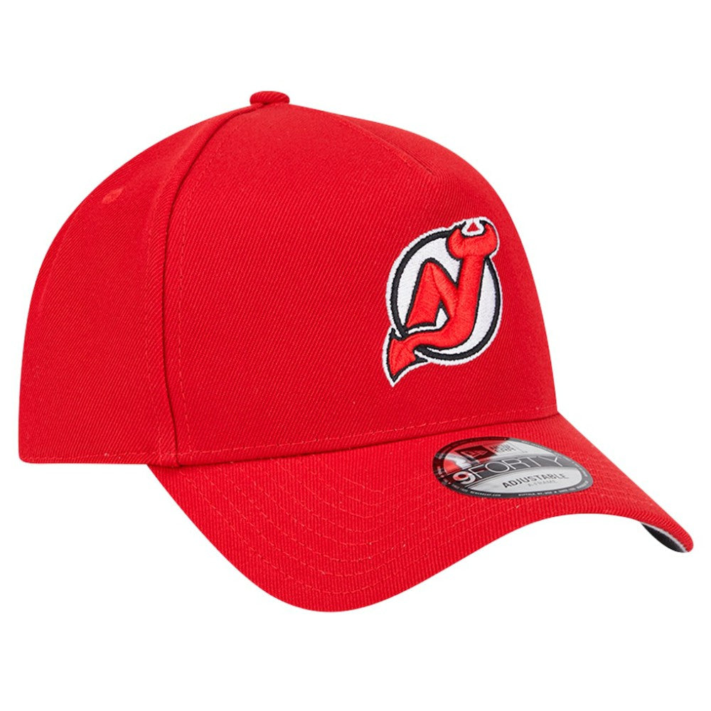 New Jersey Devils New Era Core A-Frame 9FORTY Adjustable Hat - Red Jerseys