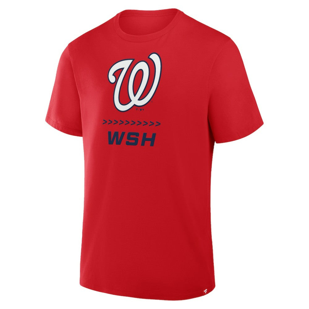 Washington Nationals Clubhouse Legacy Side Swipe T-Shirt Red