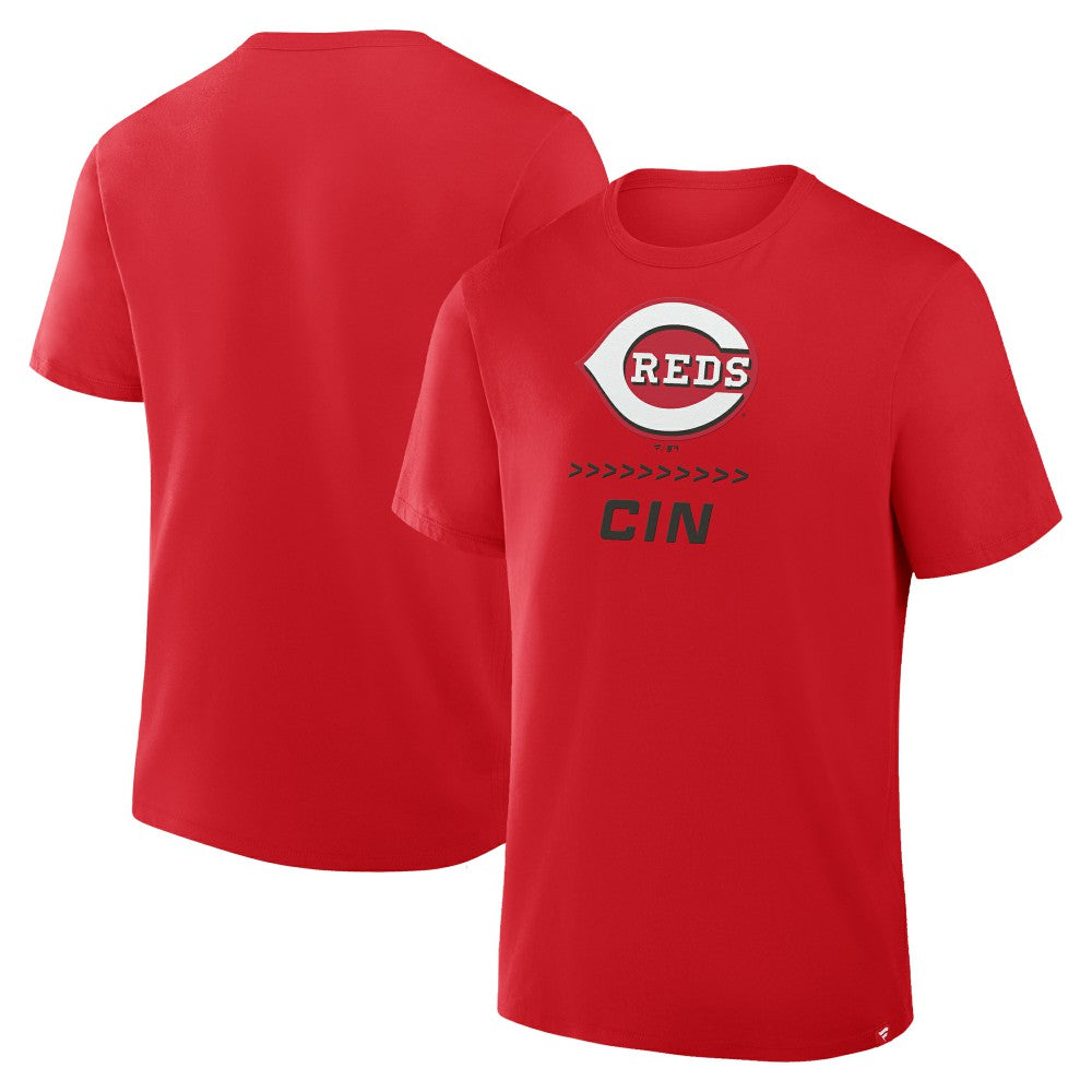 Cincinnati Reds Clubhouse Legacy Side Swipe T-Shirt Red