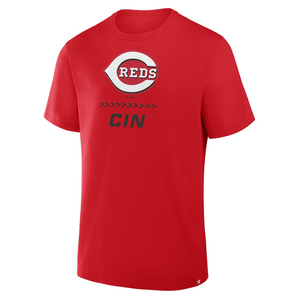 Cincinnati Reds Clubhouse Legacy Side Swipe T-Shirt Red