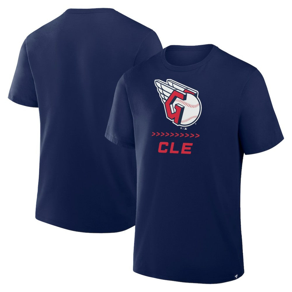 Cleveland Guardians Clubhouse Legacy Side Swipe T-Shirt Navy