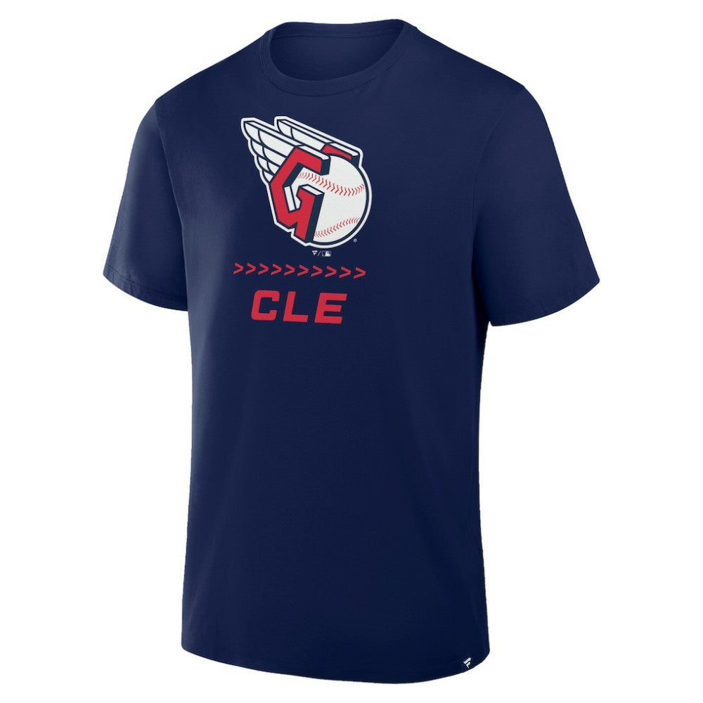 Cleveland Guardians Clubhouse Legacy Side Swipe T-Shirt Navy