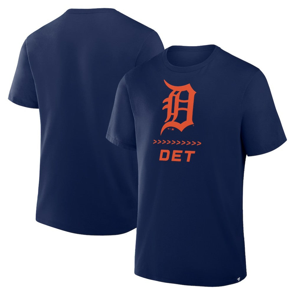 Detroit Tigers Clubhouse Legacy Side Swipe T-Shirt Navy