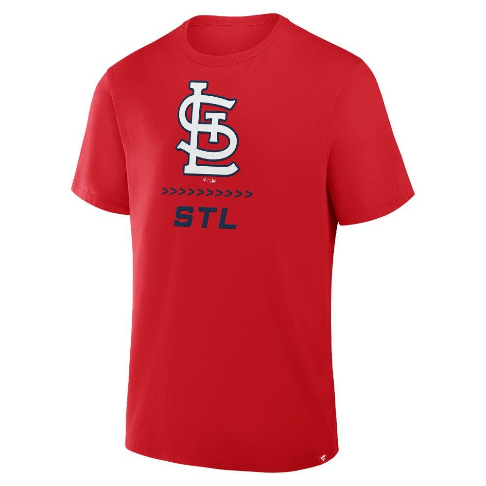 St. Louis Cardinals Clubhouse Legacy Side Swipe T-Shirt Red