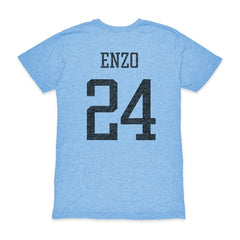 Enzo Fernández Argentina National Team 1863FC Player Vintage Tri-Blend T-Shirt - Light Blue sale
