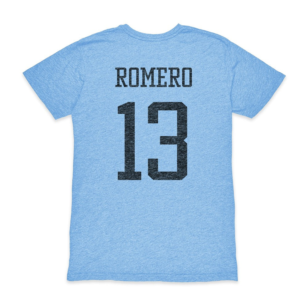 Cristian Romero Argentina National Team 1863FC Player Vintage Tri-Blend T-Shirt - Light Blue sale
