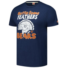 Chicago Bears Homage Unisex Ruffle Some Feathers Tri-Blend T-Shirt - Navy on sale