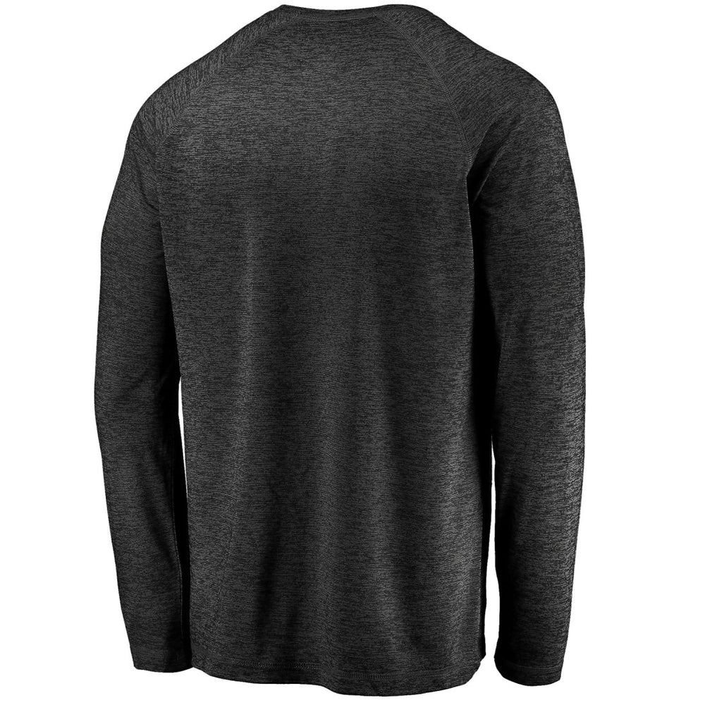 Green Bay Packers Iconic Striated Dark Logo Raglan Long Sleeve T-Shirt - Black discount