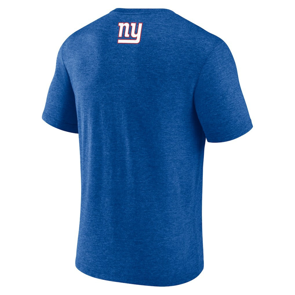 New York Giants Tri-Blend Helmet End Around T-Shirt - Heather Royal discount