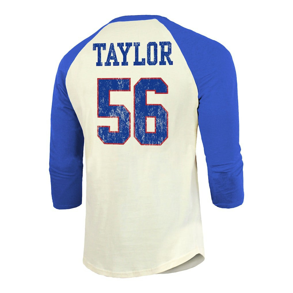 Lawrence Taylor New York Giants Majestic Threads Retired Player Name & Number 3/4 Raglan Sleeve T-Shirt  - Cream/Red discount