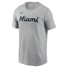 Sandy Alcantara Miami Marlins Fuse Name & Number T-Shirt Heather Gray