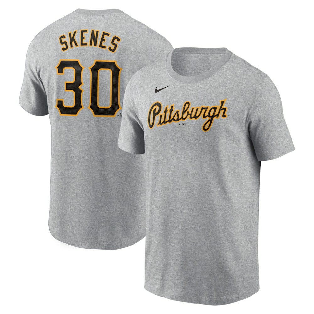 Paul Skenes Pittsburgh Pirates Fuse Name & Number T-Shirt Heather Gray