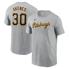 Paul Skenes Pittsburgh Pirates Fuse Name & Number T-Shirt Heather Gray