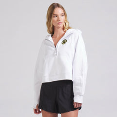 Boston Bruins lululemon Women's Scuba Oversized Half-Zip Hoodie - White Hoodies